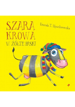 Szara krowa w żółte paski