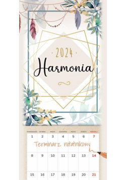 Kalendarz 2024 notatnikowy Harmonia