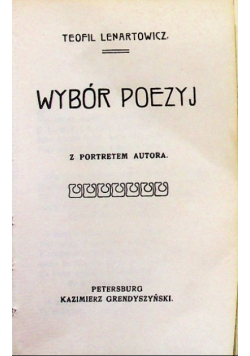 Lenartowicz Wybór poezyj