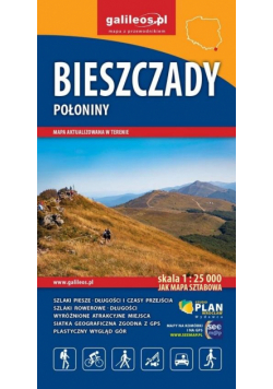 Mapa turystyczna - Bieszczady Połoniny 1:25 000