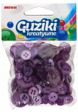 Guziki kreatywne fioletowe 40g