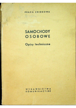 Samochody osobowe opisy techniczne