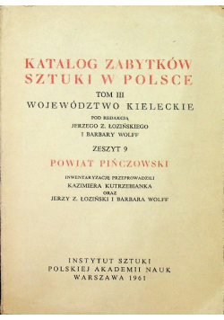 Katalog zabytków sztuki w Polsce Tom III zeszyt 9