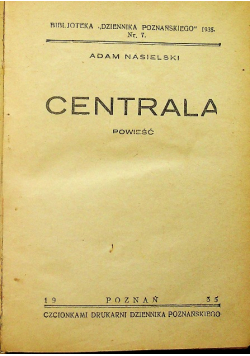 Centrala tom I i II 1935 r.