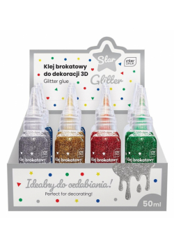Klej do dekoracji brokatowy 50ml Star (12szt)