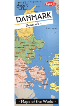 Puzzle Mapa Danii 1000