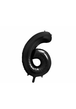 Balon foliowy 6 czarny 86cm