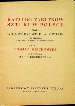 Katalog zabytków sztuki w Polsce Tom 1 zeszyt 8