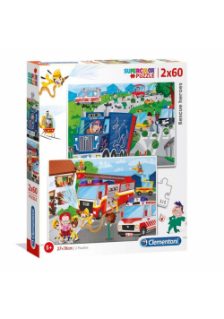 Puzzle 2x60 Super kolor Rescue heroes