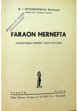 Faraon Mernefta ok 1939 r