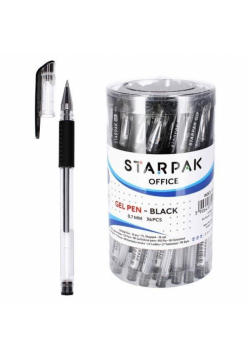 Długopis żelowy z gripem czarny (36szt)