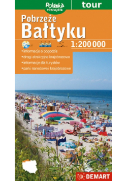 Pobrzeże Bałtyku 1:200 000 mapa plastik