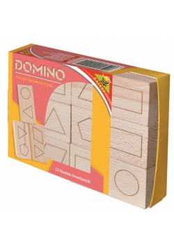 Domino drewniane - figury geometryczne