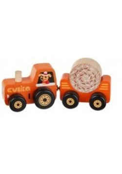 Traktor drewniany