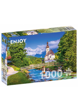 Puzzle 1000 Kościół w Dolomitach/Włochy