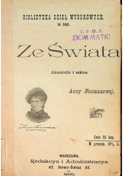 Ze świata Akwarele i szkice / Dworek przy cmentarzu 1900 r.