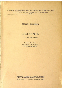 Szymon Konarski Dziennik z lat 1831 1834