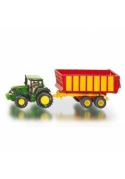 Siku 16 -TraktorJohnDeere z przyczepą Silage S1650