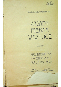 Zasady piękna w sztuce ok 1904 r