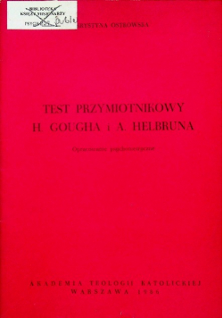 Test Przymiotnikowy H Gougha i A Helbruna