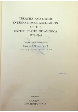 Treaties and other international agreements of the United States of America 1776 - 1949