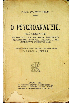 O psychoanalizie 1911 r.
