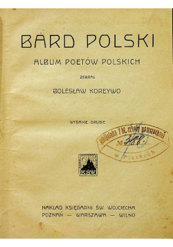 Bard Polski Album poetów polskich 1923 r
