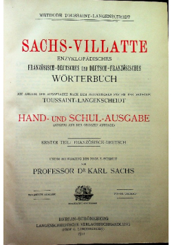 Sachs Villatte Enzyklopadisches Worterbuch 1911 r.