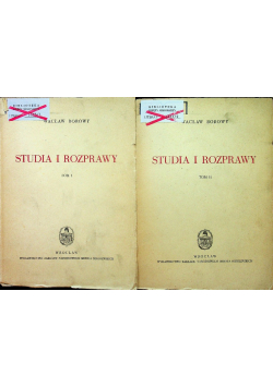 Studia i rozprawy Tom I i II