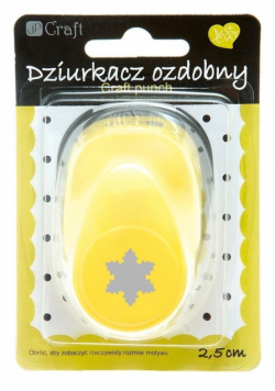 Dziurkacz ozdobny 2,5cm śnieżynka 3 MIX