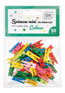 Kolorowe spinacze do dekoracji mini 50szt