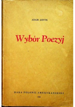 Asnyk wybór poezyj 1946 r.