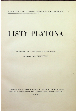 Listy platona 1938r .