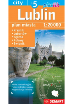 Plan miasta Lublin 5+ 1:20 000 plastik w.2023