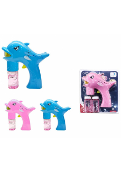 Pistolet bańki delfin na baterie MIX