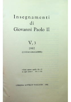 Insegnamenti di Giovanni Paolo II Tom V część 3
