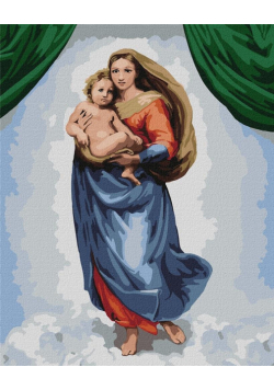 Malowanie po numerach - Madonna Sykstyńska 40x50cm