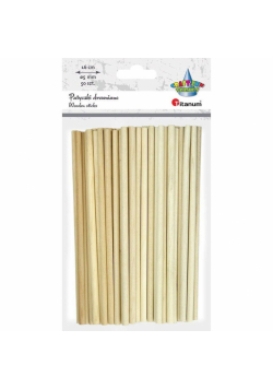 Drewniane patyczki ogkrągłe 5x160mm mix 50szt
