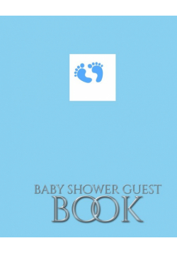 Baby Boy Foot Prints  Stylish   Shower Guest Book
