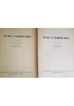 Studia z filozofii Boga Tom 1 i 2