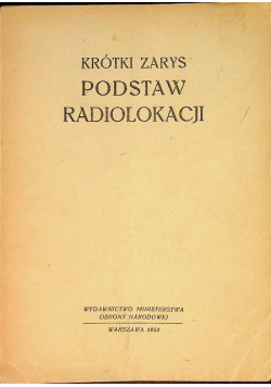 Krótki zarys podstawy radiolokacji