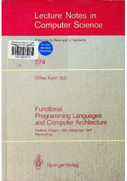 Functional Programming Languages and Computer Architecture