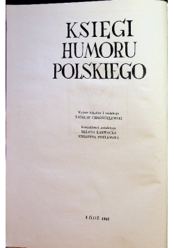 Księgi humoru polskiego od Asnyka do Zapolskiej