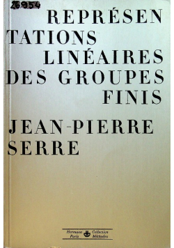 Representation lineaires des groupes finis