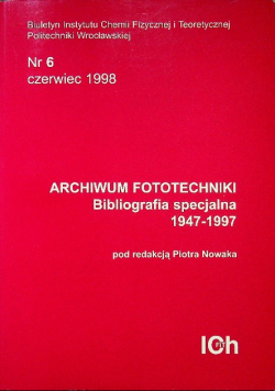 Archiwum fototechniki Bibliografia specjalna