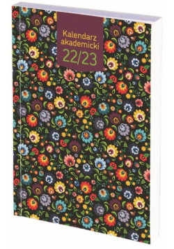 Kalendarz akademicki A5 tyg. PCV bezbrawny FLOWERS