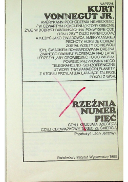 Rzeźnia numer pięć