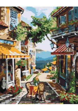 Malowanie po numerach - Miasteczko płd. 40x50cm