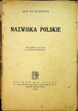 Nazwiska polskie 1936 r.