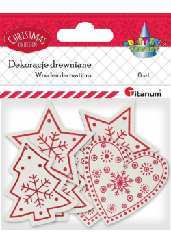 Ozdoba drewniana zawieszka 6szt.